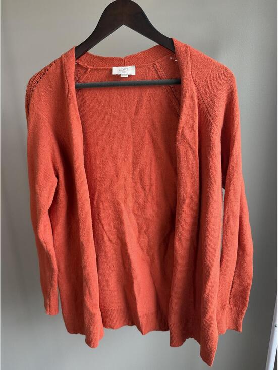 LOFT Sweaters - Loft cotton blend cable knit long sleeve sweater cardigan